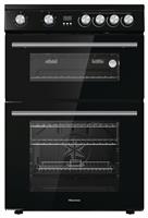 Hisense HDE3211BBUK 60cm Double Oven Electric Cooker -Black