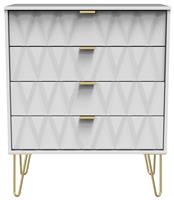 Shimmer 4 Drawer Chest - White