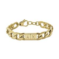 Armani Exchange Men's Gold Tone Stainless Steel Bracelet