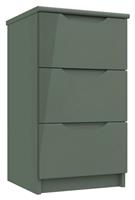 Legato 3 Drawer Bedside Table - Green