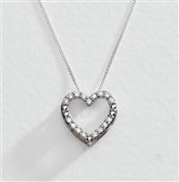 Pure Brilliance Sterling Silver 0.20ct Lab Diamond Necklace