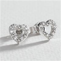 Pure Brilliance Sterling Silver 0.15ct Lab Diamond Earrings