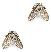 Bill Skinner 18ct Gold Plated Moth Pearl Stud Earrings