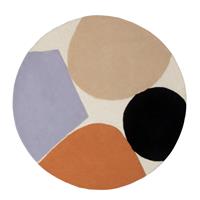 Habitat Geometric Circle Cut Pile Rug - 120x120cm - Multi