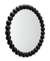 Habitat Black Beaded Round Wall Mirror - 50x50cm