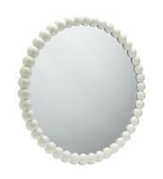 Habitat White Beaded Round Wall Mirror - 70x70cm