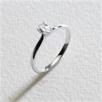 Pure Brilliance 9ct White Gold 0.25ct Lab Diamond Ring - K