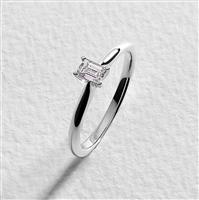 Pure Brilliance 9ct White Gold 0.25ct Lab Diamond Ring - L