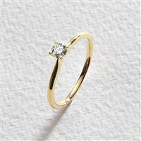 Pure Brilliance 9ct Yellow Gold 0.25ct Lab Diamond Ring - J