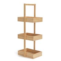 Habitat 3 Tier Bamboo Storage Caddy - Natural