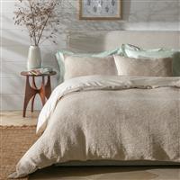 Habitat Cotton Contrast Waffle Beige Bedding Set - King size