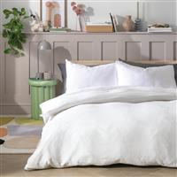 Habitat Cotton 200TC Muslin White Bedding Set - Double