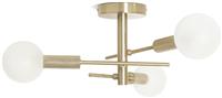 Habitat Globe Ribbed Metal Bathroom Ceiling Light - Brass