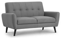 Julian Bowen Monza Fabric 2 Seater Sofa - Light Grey
