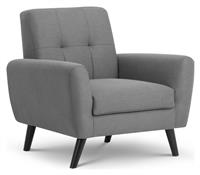 Julian Bowen Monza Fabric Armchair - Grey