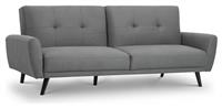 Julian Bowen Monza Clic Clac Fabric Sofa Bed - Grey