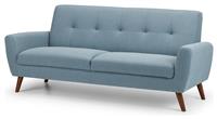 Julian Bowen Monza Fabric 3 Seater Sofa - Blue
