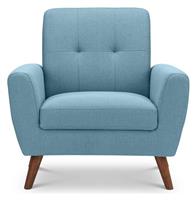 Julian Bowen Monza Fabric Armchair - Blue