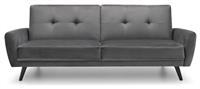 Julian Bowen Monza Velvet Clic Clac Sofa Bed - Grey