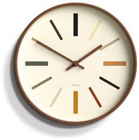 Jones Clock Marker Analogue Wall Clock - Kiwi Brown