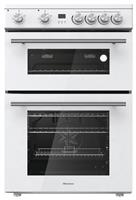 Hisense HDE3211BWUK 60cm Double Oven Electric Cooker - White