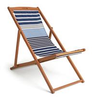 Habitat Folding Wooden Garden Deck Chair - Blue