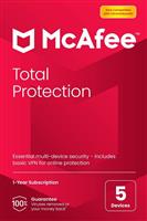 McAfee Total Protection 1 Year, 5 Device - Auto Renewal