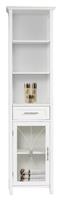 Teamson Home Delaney Shelving and 1 Door Cabinet - White