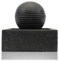 Gardenwize Solar Square Water Feature - Black Ball