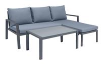 Argos Home Sitges 3 Seater Aluminium Garden Corner Sofa Set