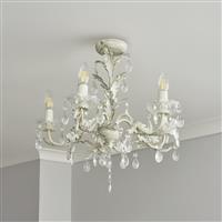 BHS Josefine Glass 5 Light Chandelier - Gold