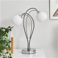 BHS Acacia Table Lamp - Silver