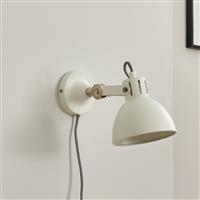 BHS Abbie Adjustable Metal Plug in Wall Light - White