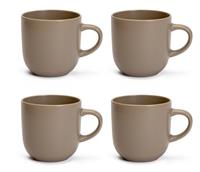 Habitat Set of 4 Mushroom Mugs - Matte Grey