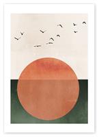 East End Prints Rising Sun Unframed Wall Print - A2