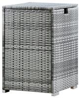 Teamson Home Rattan Gas Bottle Storage - Grey