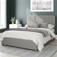 Aspire Grant Linen Double Ottoman Bedframe - Grey