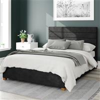 Aspire Kelly Linen Superking Ottoman Bedframe - Charcoal