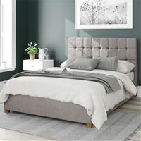 Aspire Sinatra Velvet Double Ottoman Bedframe - Silver