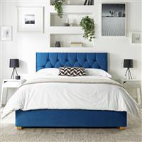 CL Boutique Velvet Superking Ottoman Bedframe - Navy