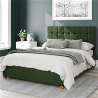 Aspire Sinatra Velvet Superking Ottoman Bedframe-Forestgreen