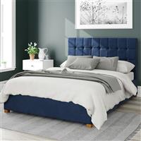 Aspire Sinatra Velvet Double Ottoman Bedframe - Navy