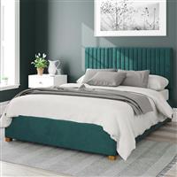 Aspire Grant Velvet Double Ottoman Bedframe - Emerald