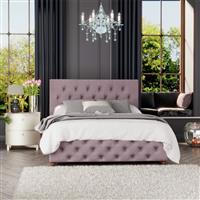 LLB Luna Velvet Kingsize Ottoman Bedframe - Blush