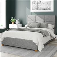 Aspire Caine Twill Double Ottoman Bedframe - Grey