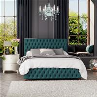 LLB Seren Velvet Double Ottoman Bedframe - Emerald