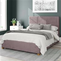 Aspire Grant Velvet Superking Ottoman Bedframe - Blush