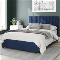 Aspire Grant Velvet Double Ottoman Bedframe - Navy