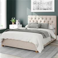 Aspire Olivier Twill Kingsize Ottoman Bedframe - Natural