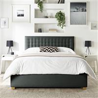 CL Opulence Twill Superking Ottoman Bedframe - Charcoal